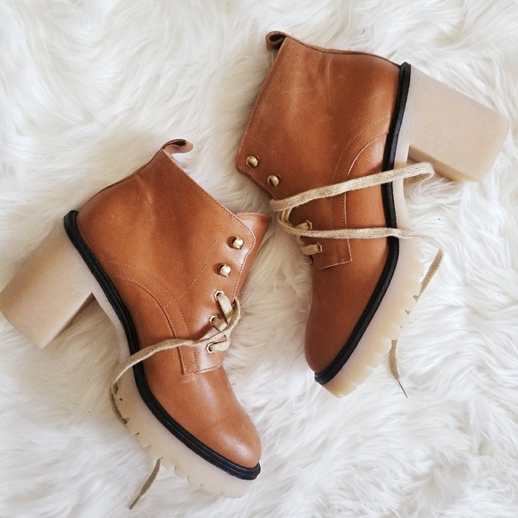 Free People Shoes - NEW Free People Sydney Heeled Leather Hiker Boots